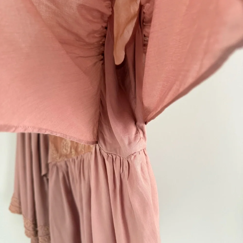 Anthropologie Love Sam Fluttered and Beaded Blouse Medium - Picture 9 of 14